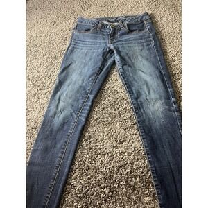 American Eagle Super Stretch Jegging Womens 6 Med Wash Blue Denim Jeans Low Rise